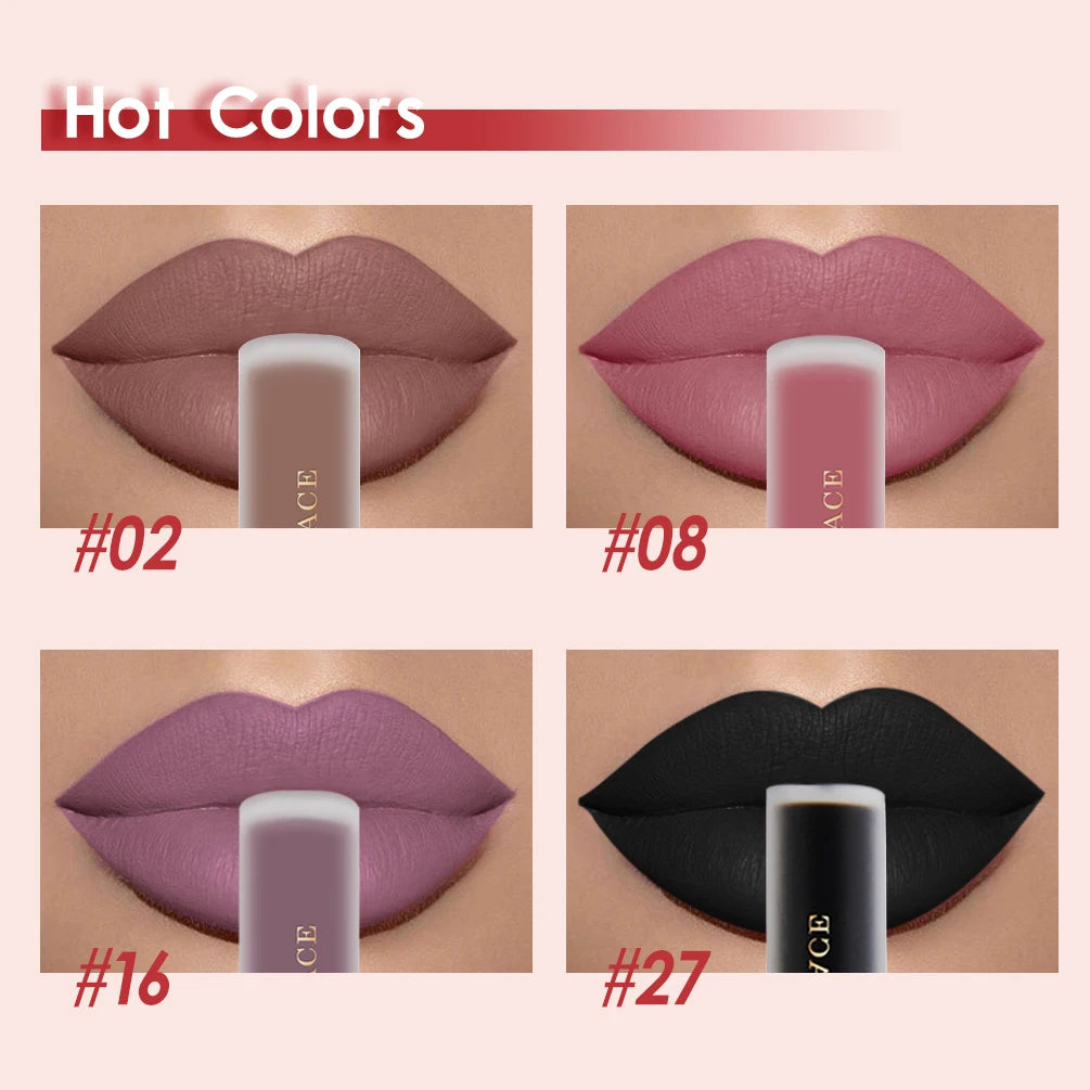 NICEFACE Nude Liquid Lipsticks Waterproof Velvet Matte Lip Gloss Long