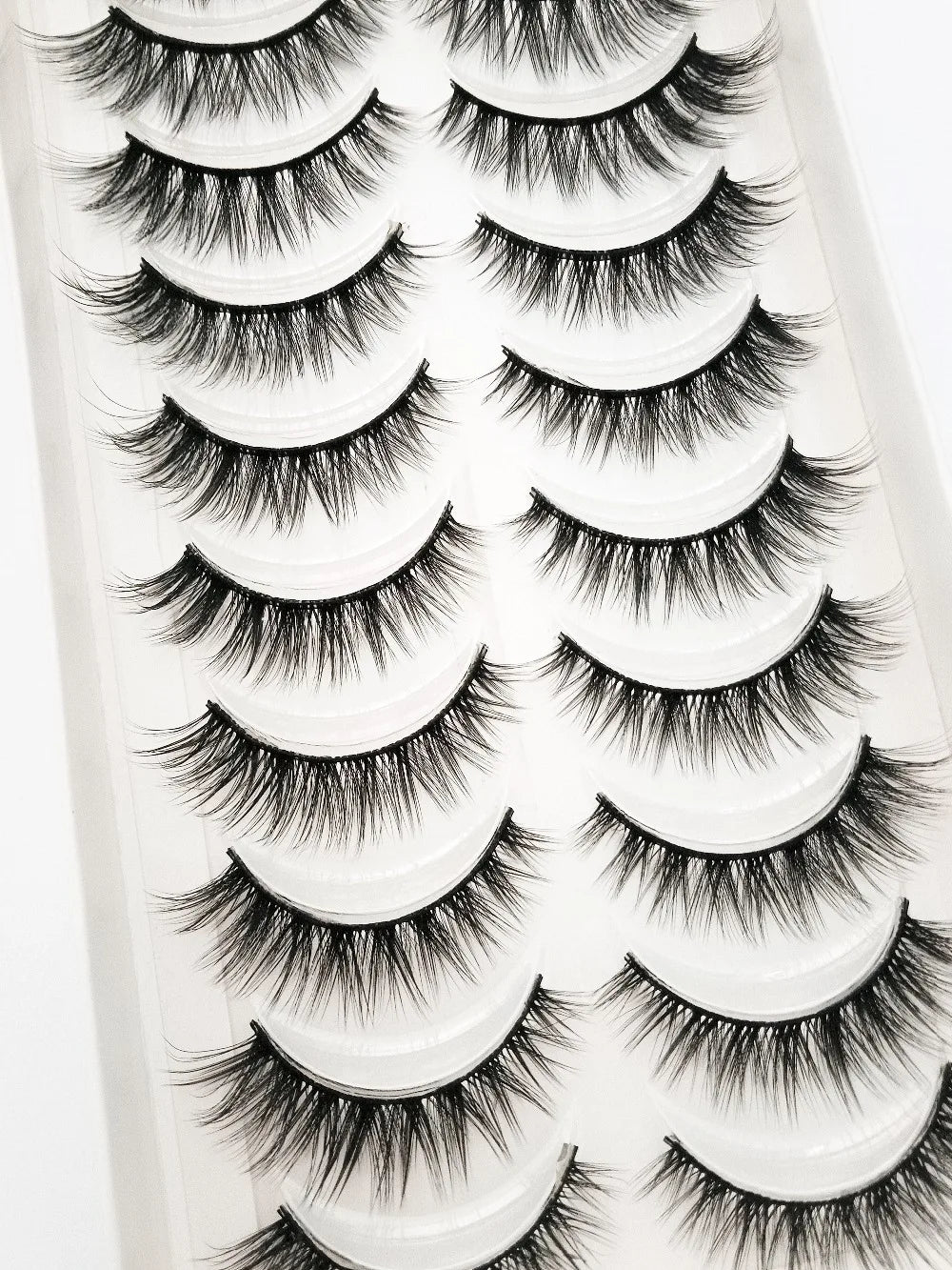 NEW 10 Pairs Natural False Eyelashes Fake Lashes Long Makeup 3d Mink Lashes