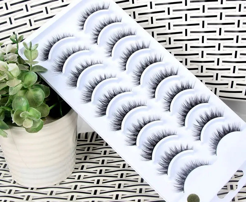 NEW 10 Pairs Natural False Eyelashes Fake Lashes Long Makeup 3d Mink Lashes