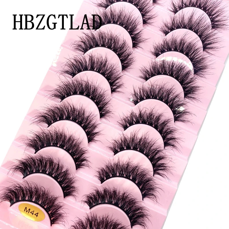 HBZGTLAD New 10 Pairs Natural False Eyelashes Fake Lashes Long Makeup 3d