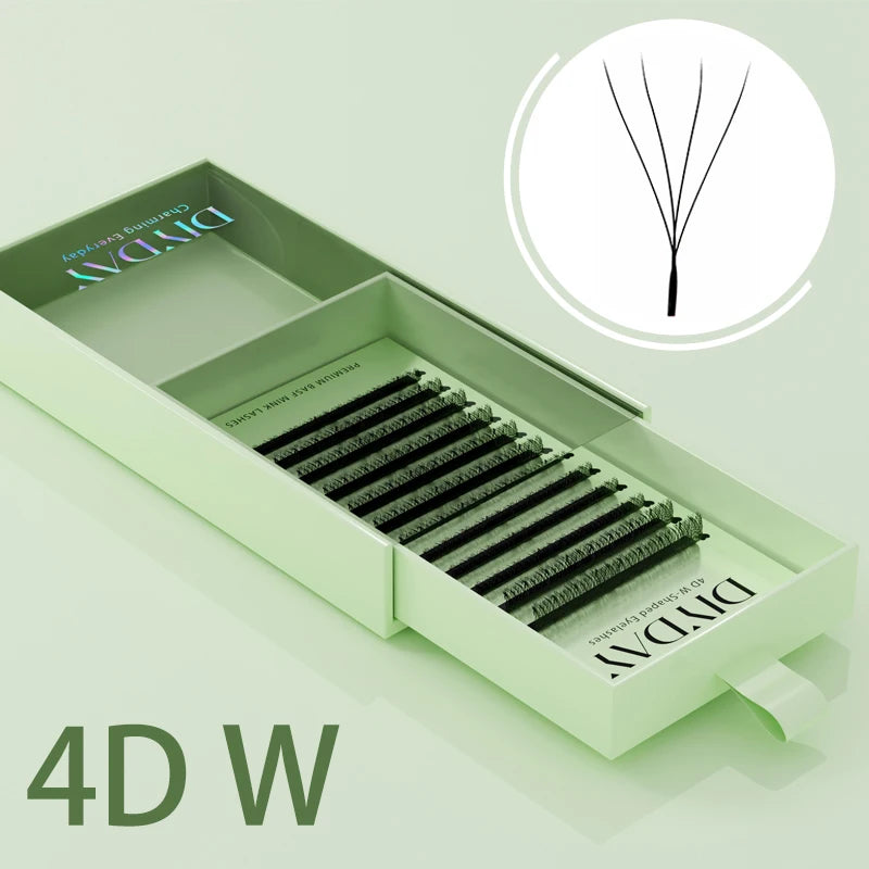 DIYDAY W-Shape Eyelash Extension 3d 4d 5d 6d 7d 8d W Lashes Natural Soft