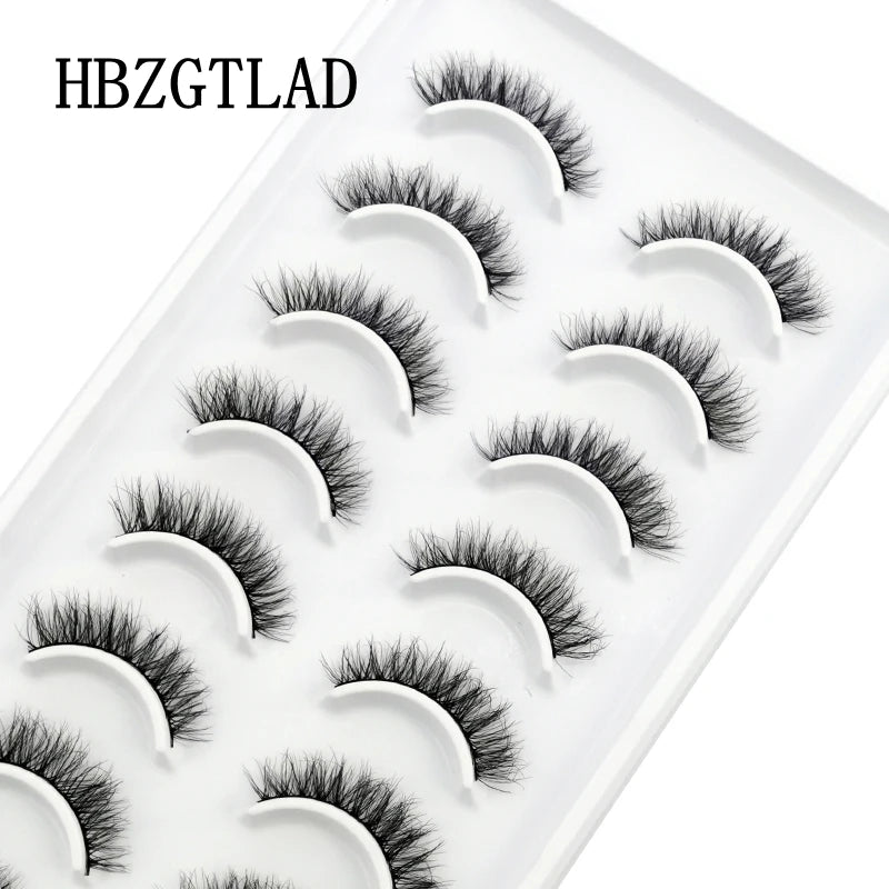 NEW 10 Pairs Natural False Eyelashes Fake Lashes Long Makeup 3d Mink Lashes