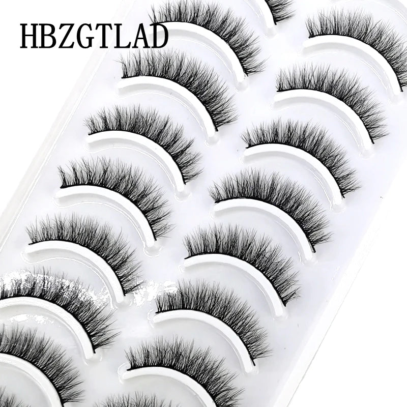 NEW 10 Pairs Natural False Eyelashes Fake Lashes Long Makeup 3d Mink Lashes