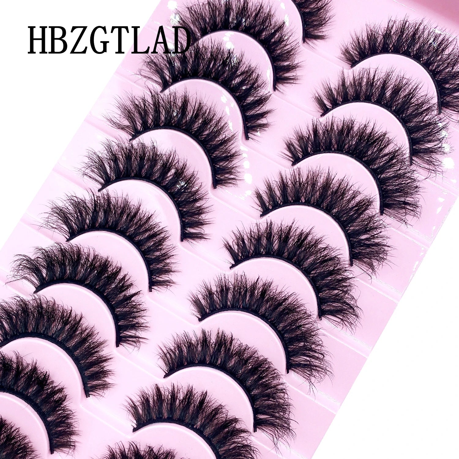 HBZGTLAD New 10 Pairs Natural False Eyelashes Fake Lashes Long Makeup 3d