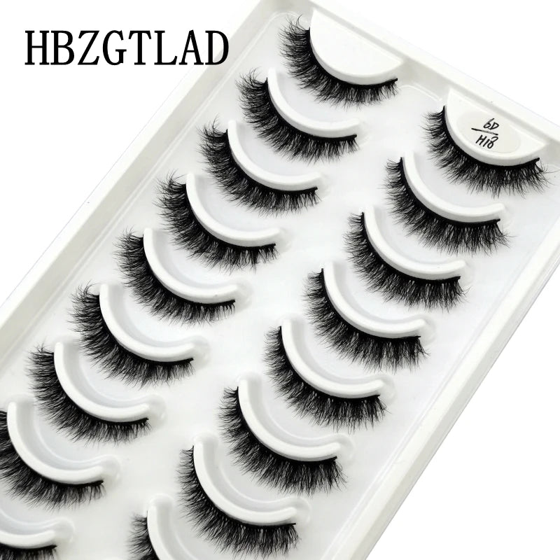NEW 10 Pairs Natural False Eyelashes Fake Lashes Long Makeup 3d Mink Lashes