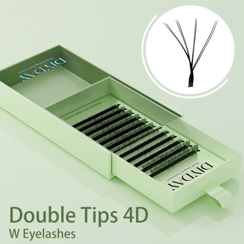 DIYDAY W-Shape Eyelash Extension 3d 4d 5d 6d 7d 8d W Lashes Natural Soft