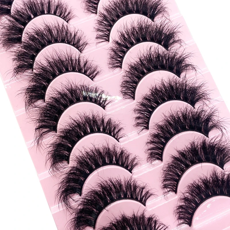 HBZGTLAD New 10 Pairs Natural False Eyelashes Fake Lashes Long Makeup 3d