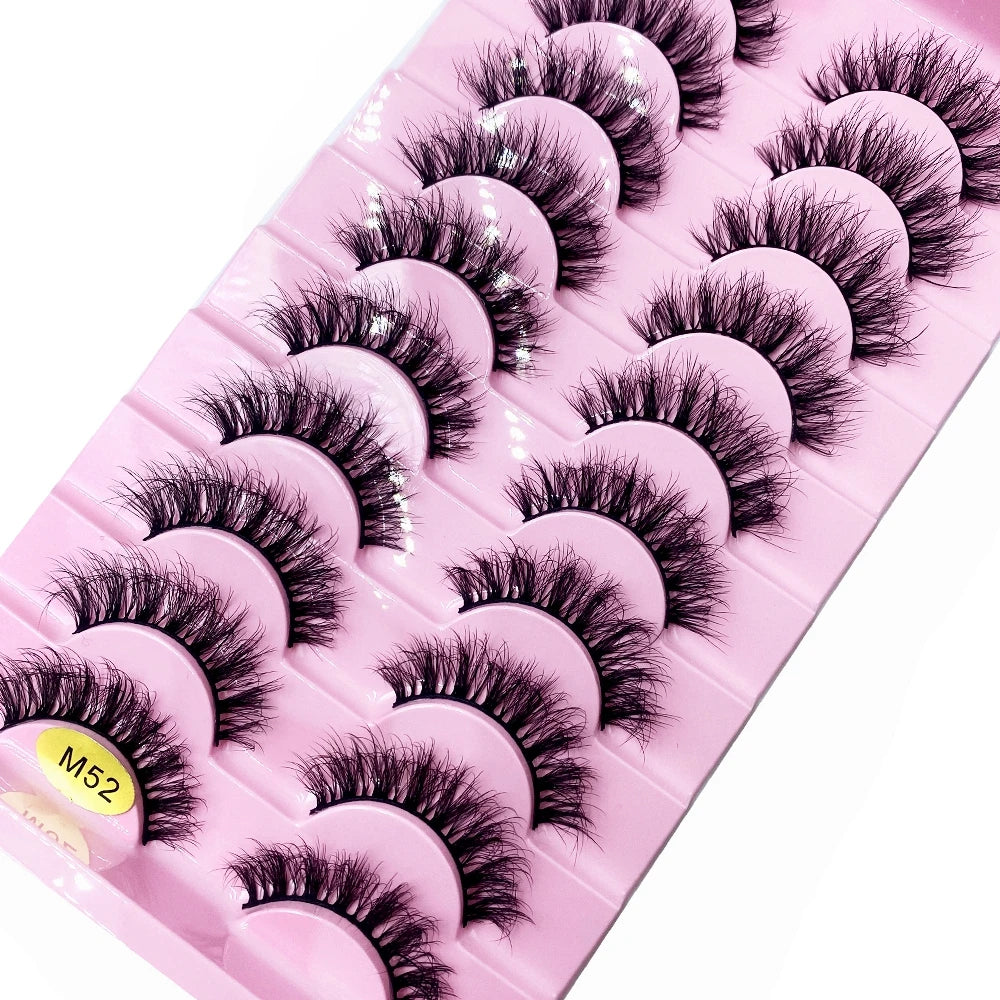 HBZGTLAD New 10 Pairs Natural False Eyelashes Fake Lashes Long Makeup 3d