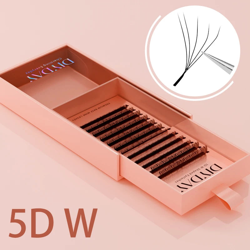 DIYDAY W-Shape Eyelash Extension 3d 4d 5d 6d 7d 8d W Lashes Natural Soft