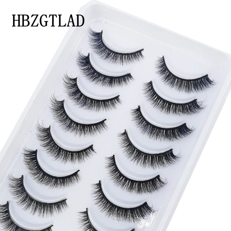 NEW 10 Pairs Natural False Eyelashes Fake Lashes Long Makeup 3d Mink Lashes