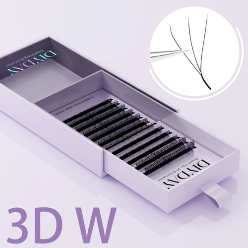 DIYDAY W-Shape Eyelash Extension 3d 4d 5d 6d 7d 8d W Lashes Natural Soft