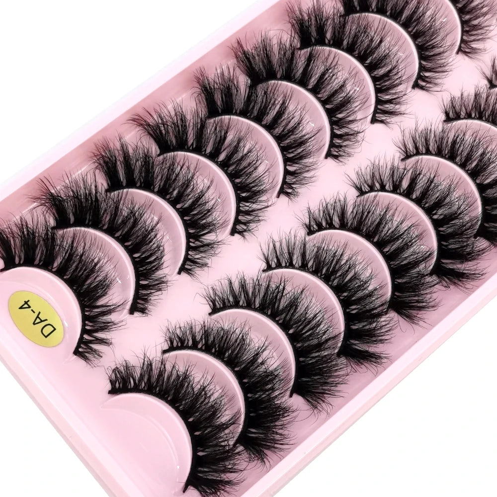 HBZGTLAD New 10 Pairs Natural False Eyelashes Fake Lashes Long Makeup 3d
