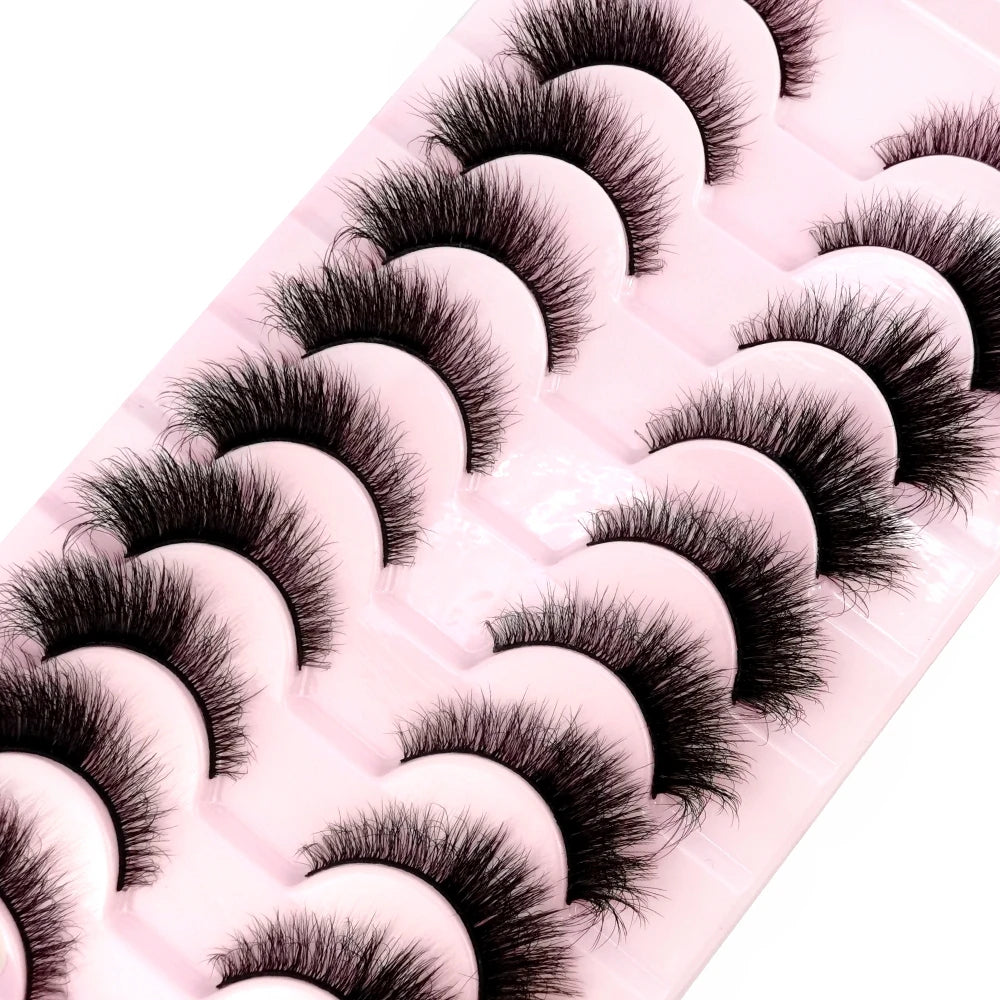 NEW 10 Pairs Natural False Eyelashes Fake Lashes Long Makeup 3d Mink Lashes