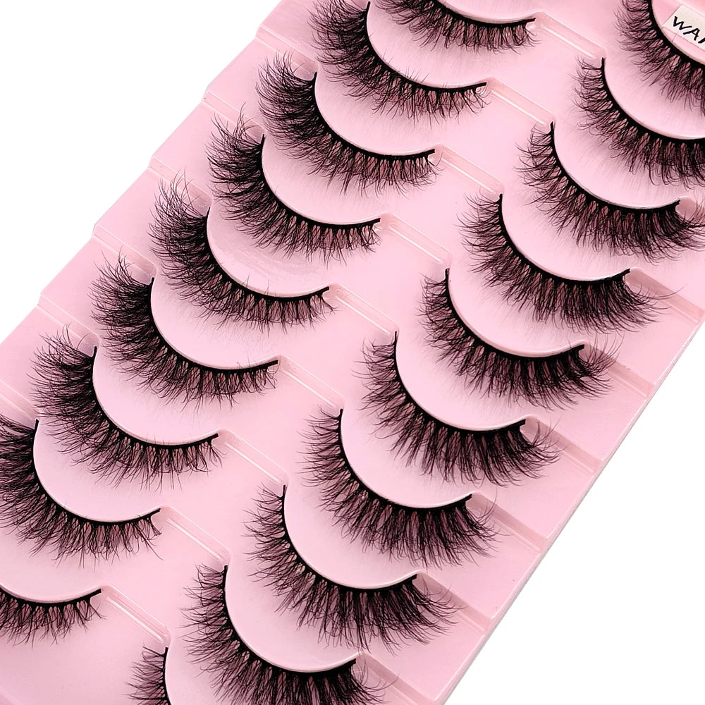 NEW 10 Pairs Natural False Eyelashes Fake Lashes Long Makeup 3d Mink Lashes