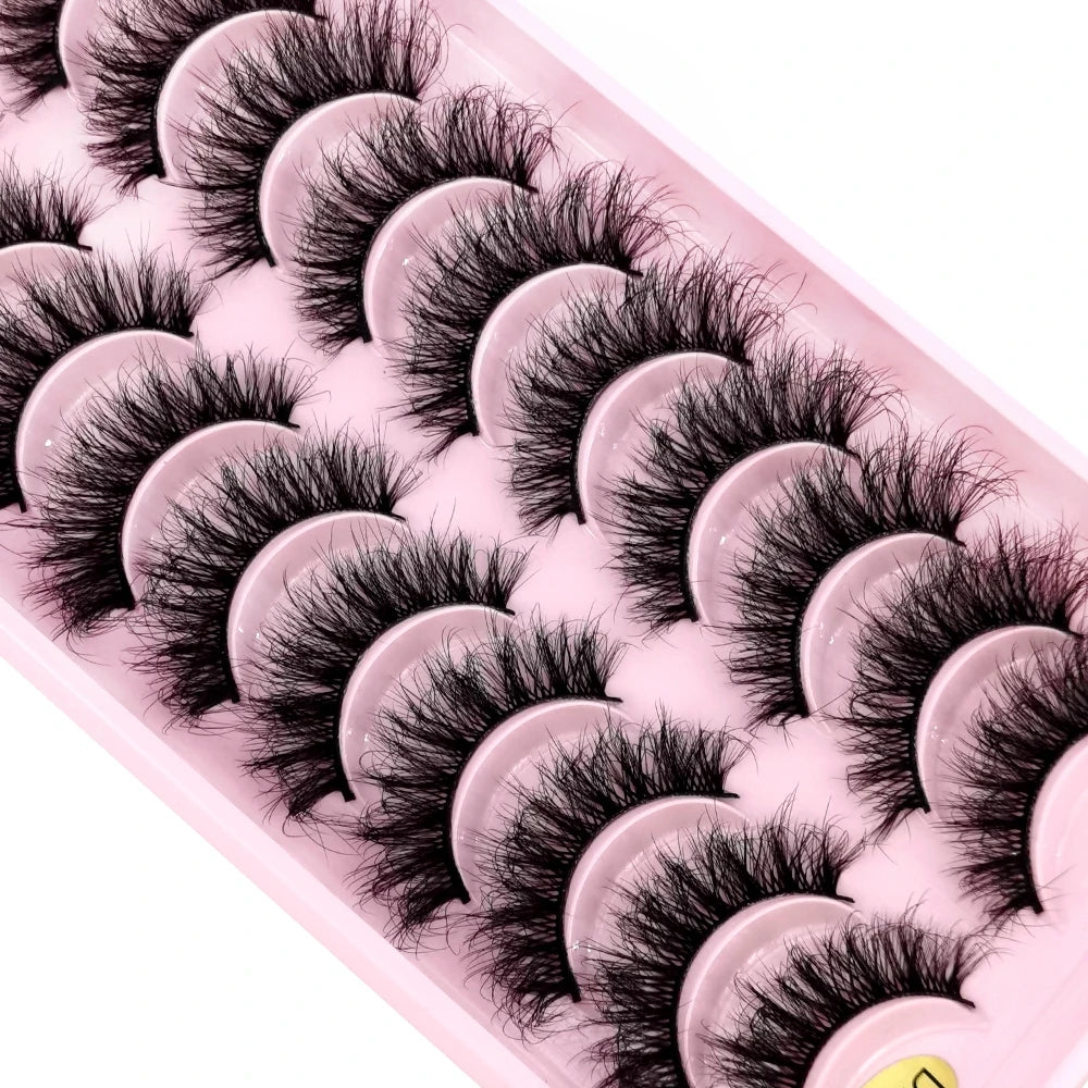 HBZGTLAD New 10 Pairs Natural False Eyelashes Fake Lashes Long Makeup 3d