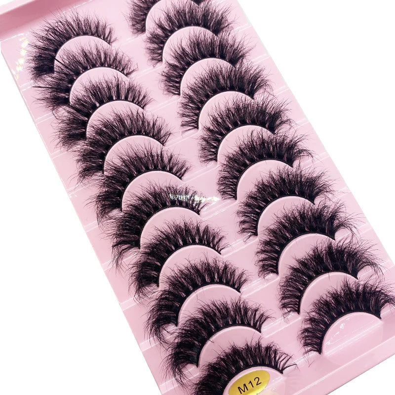 HBZGTLAD New 10 Pairs Natural False Eyelashes Fake Lashes Long Makeup 3d